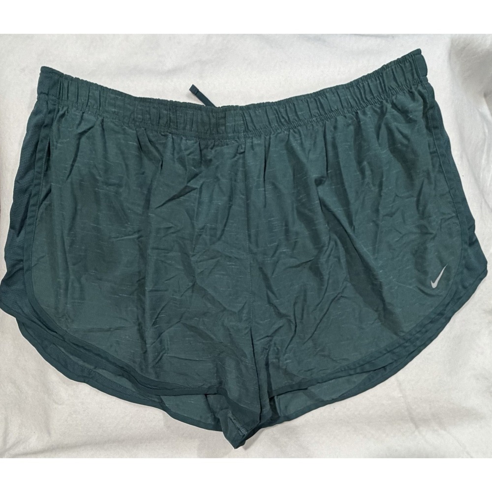 NIKE Women's Dri-Fit Running Shorts In Emerald Green Size Plus 3X